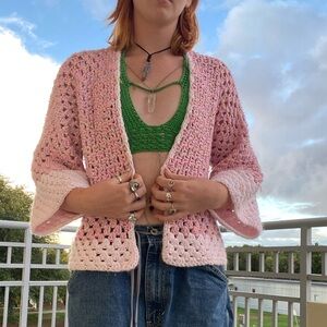 Handmade Crochet Hexagon Cardigan